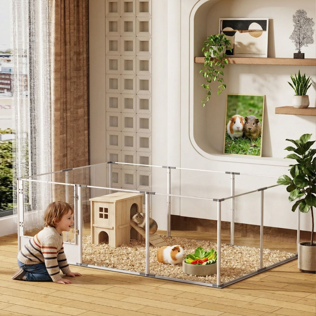 Tiergehege Welpenauslauf Hundelaufstall Indoorgehege Kleintiergehege