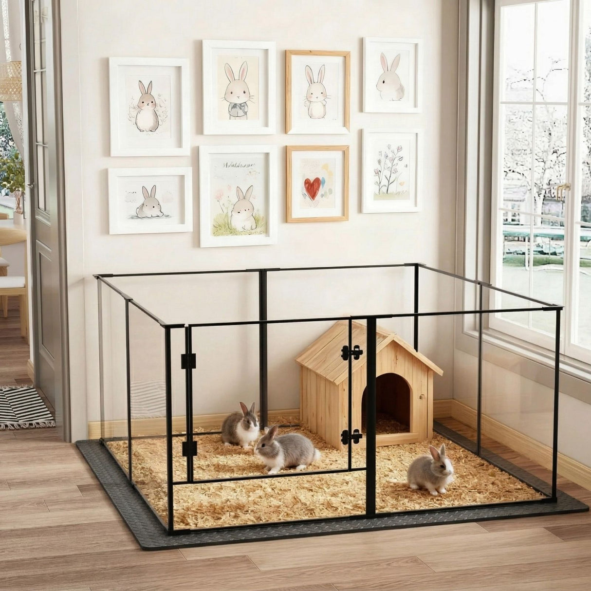 Acryl-Laufstall Welpengehege Hundeauslauf Wurfbox Gehege