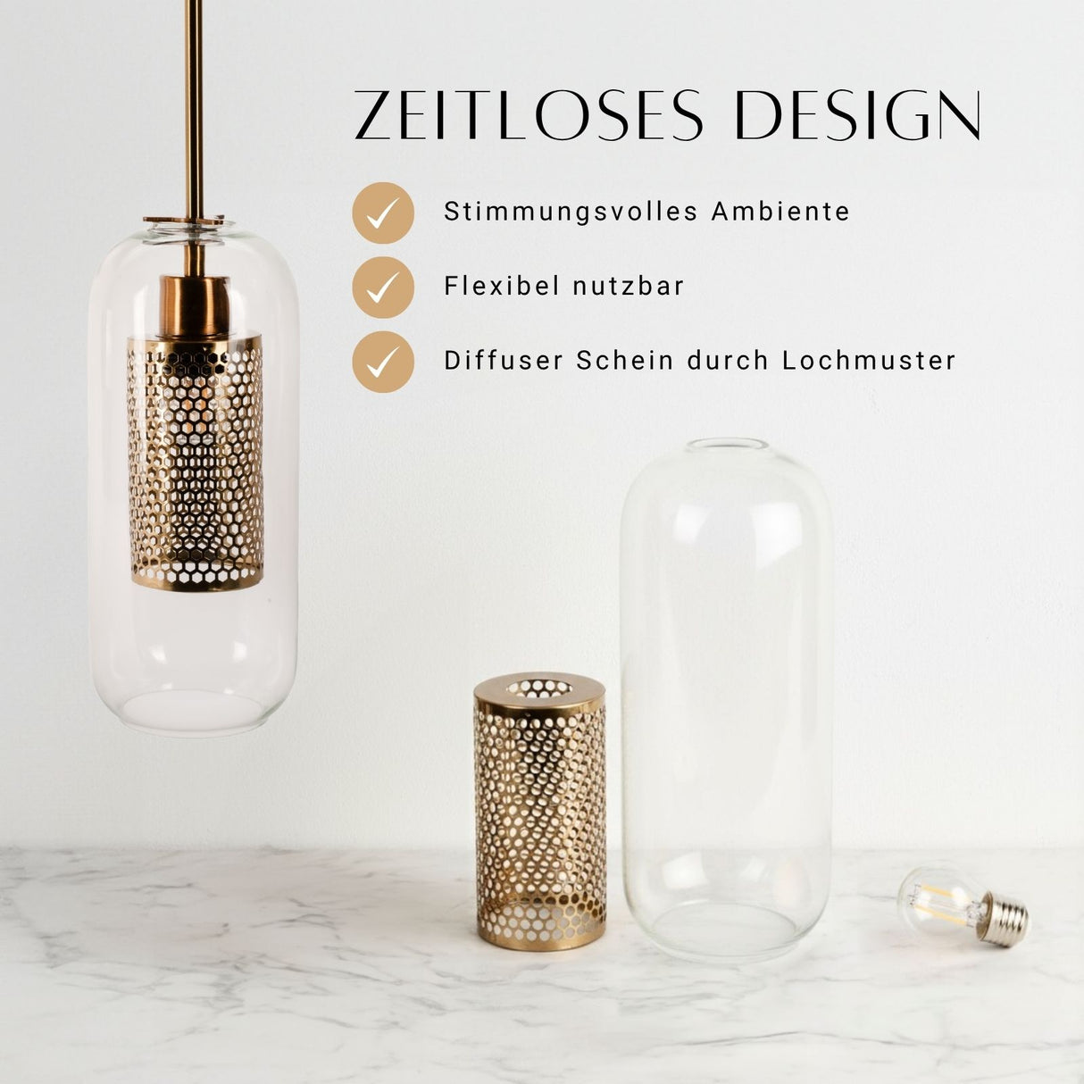 2er-Set Glas-Pendelleuchte Hängelampe Deckenleuchte Pendellampe Lampe