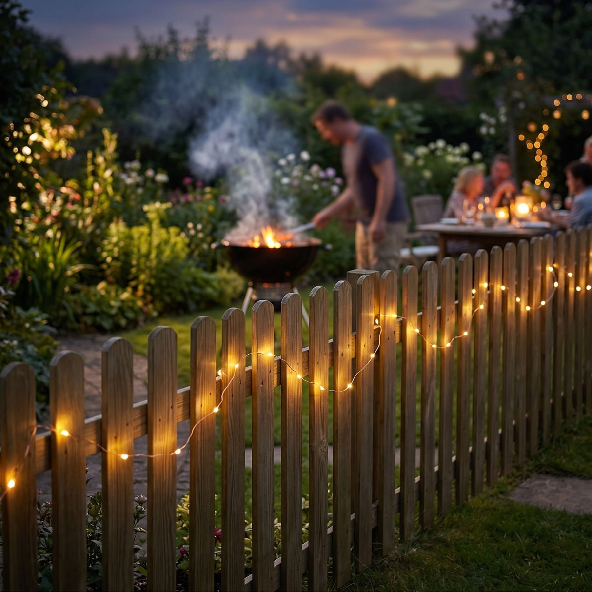 LED-Solar-Gartenbeleuchtung 22m Dekoleuchte Outdoor-Leuchtgirlande