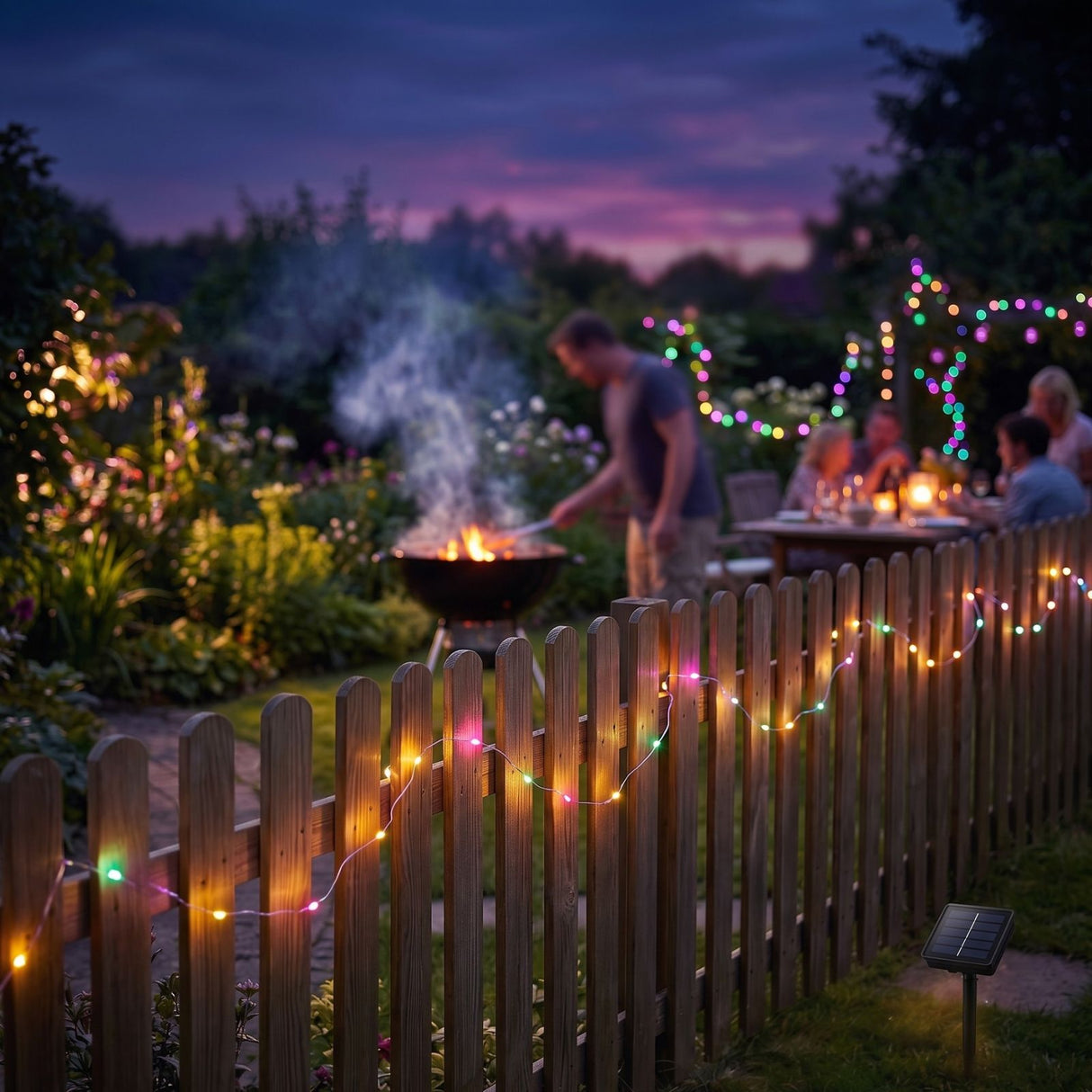 LED-Solar-Dekoleuchte 32m Gartenbeleuchtung Outdoor-Leuchtgirlande