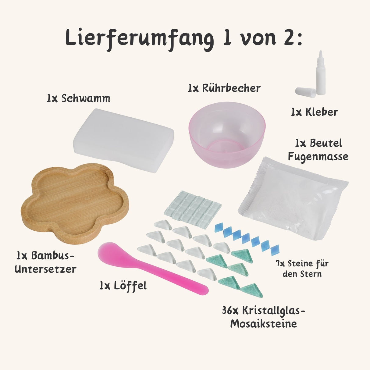 2er-Set DIY-Mosaik-Untersetzer Saturn Stern Untersetzer-Bastelset