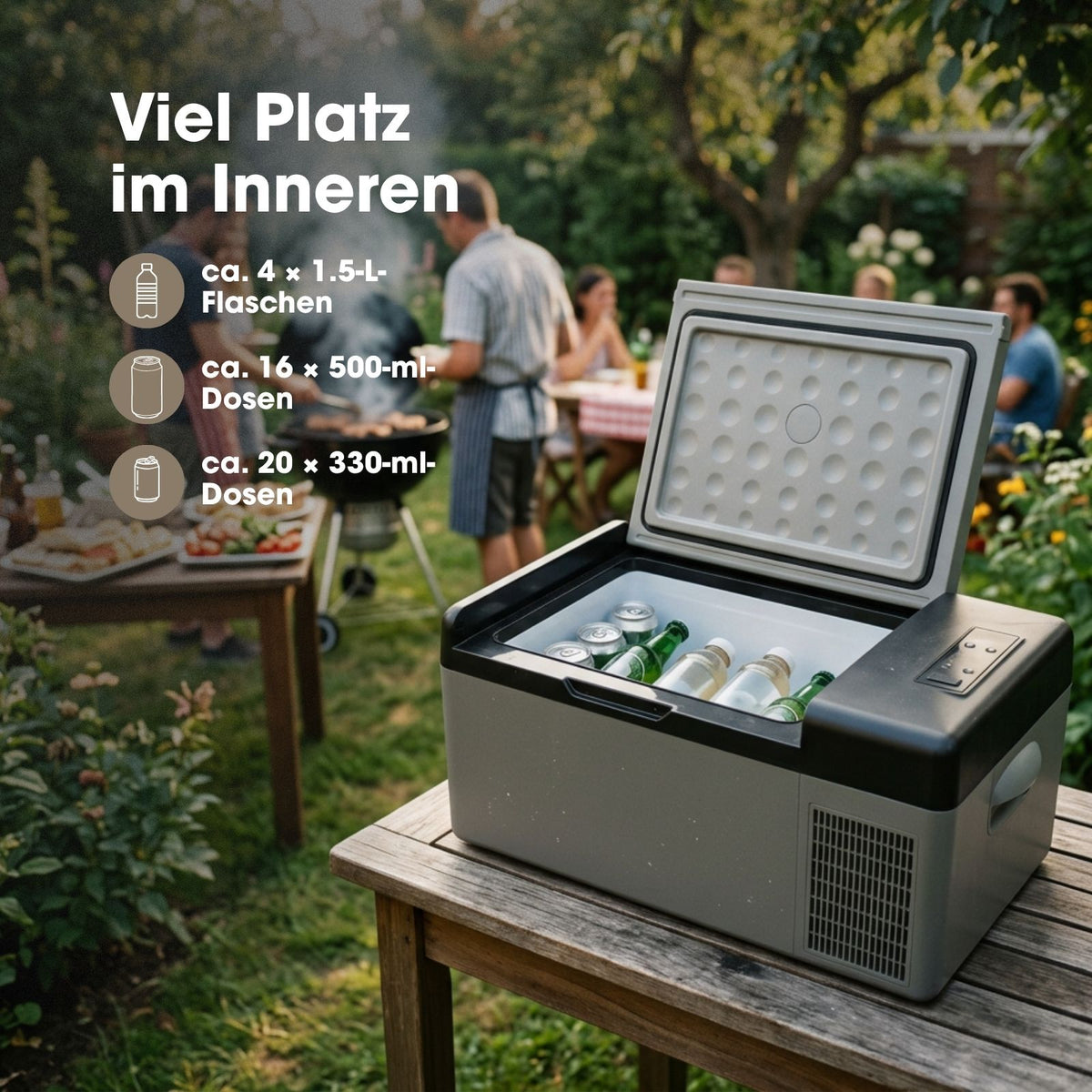 Kompressor-Kühlbox 15L Auto-Kühlbox Camping-Kühlschrank Gefrierbox