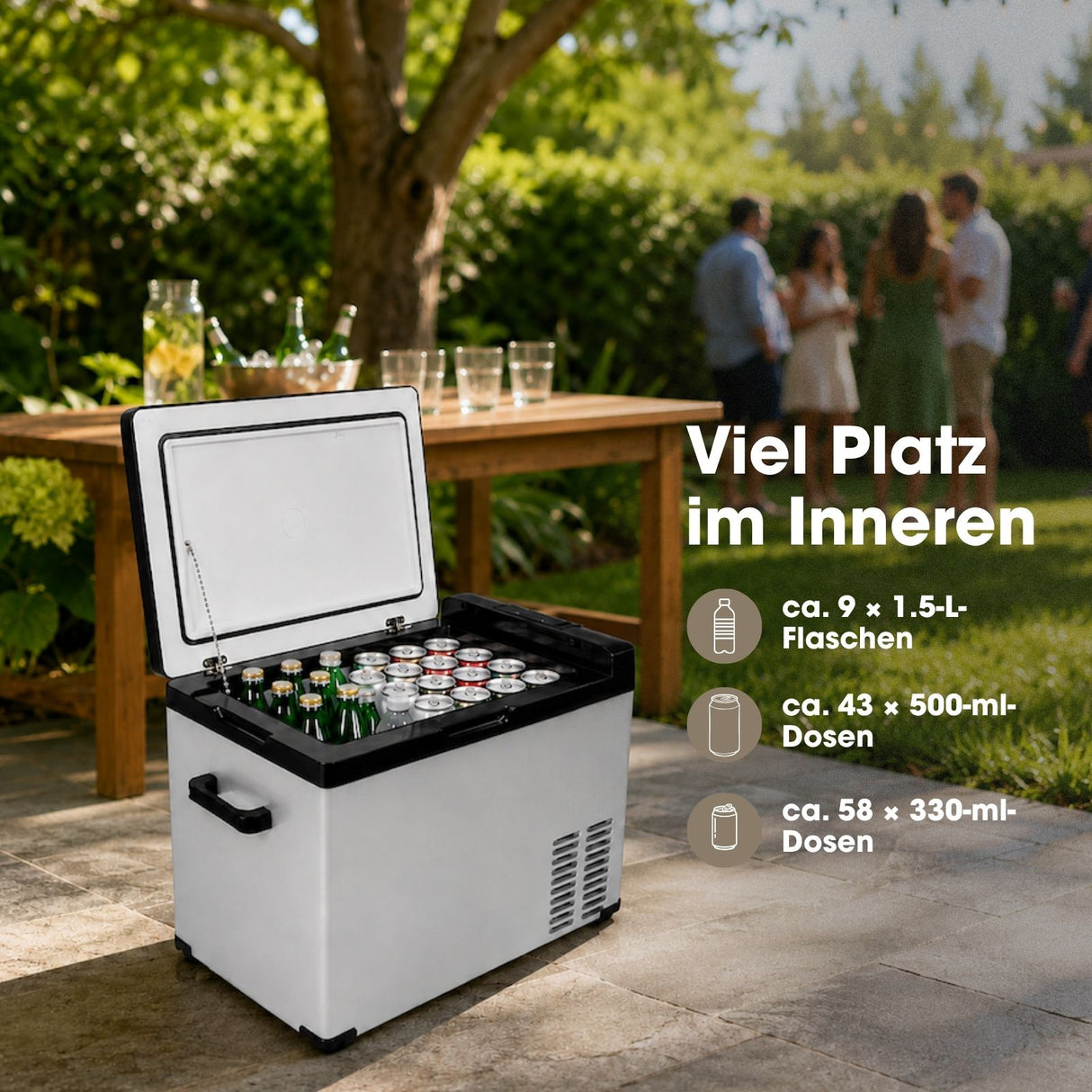 Kompressor-Kühlbox 40L Gefrierbox Auto-Kühlbox Camping-Kühlschrank