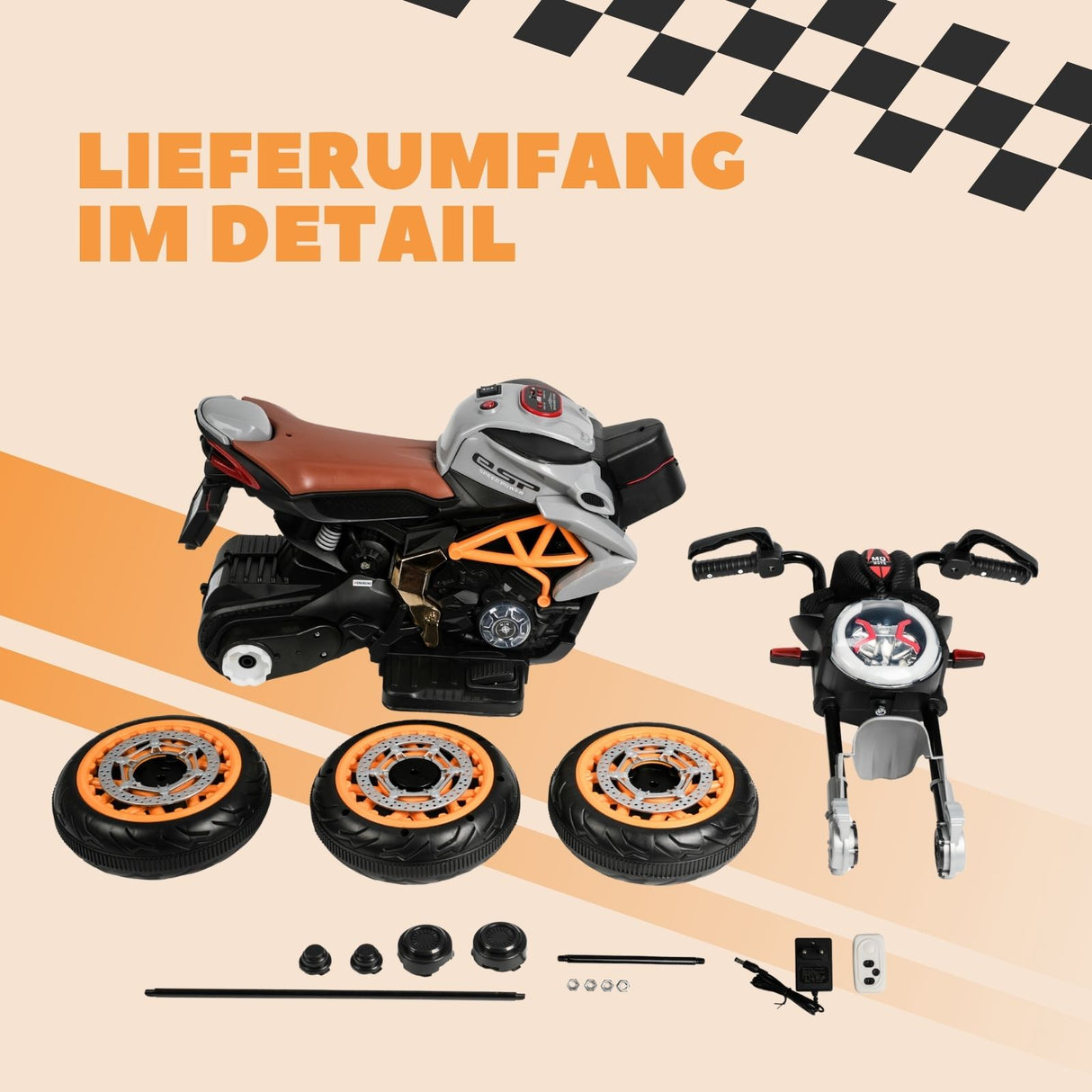Elektro-Motorrad für Kinder Kinderfahrezug Elektro-Dreirad Spielzeug