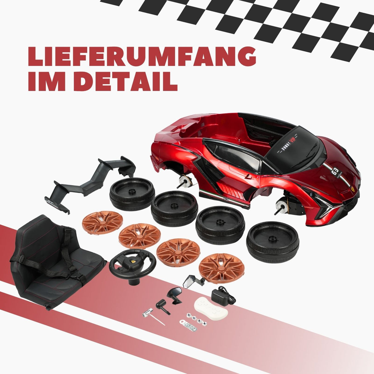 Elektroauto für Kinder Spielzeug Sportwagen Kinderauto Elektrofahrzeug