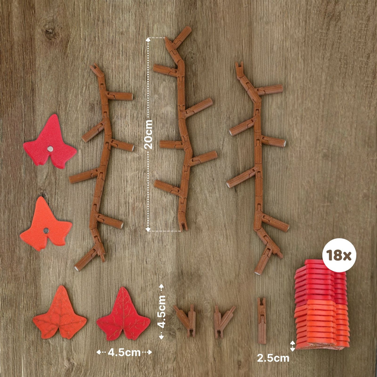 23-tlg. 3D Efeu-Kühlschrankmagnet-Set Efeuranken-Deko Magnet