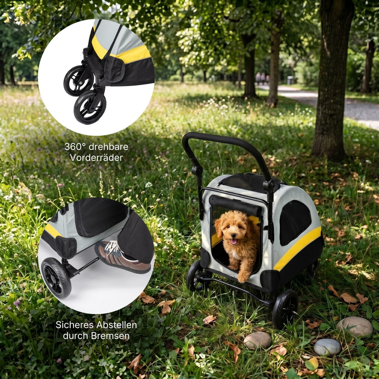 Hundebuggy Gr. M Haustierwagen Hundetransport Hundewagen Hundestroller
