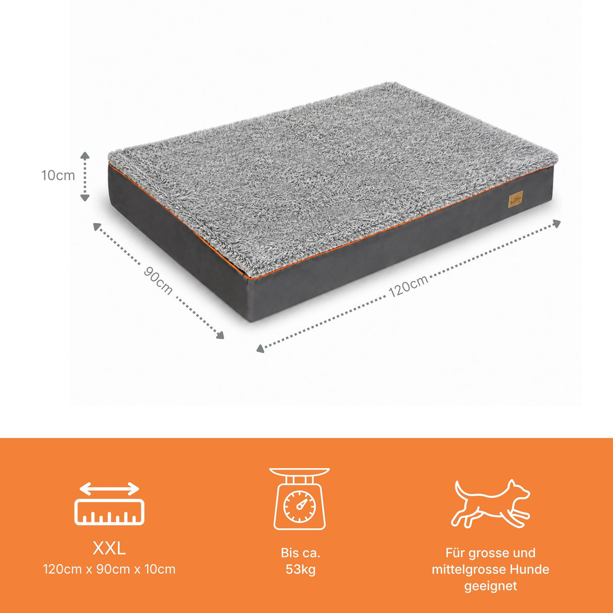 Hundebett Grösse XXL Schlafplatz Plüschbett Haustierbett Hundematratze