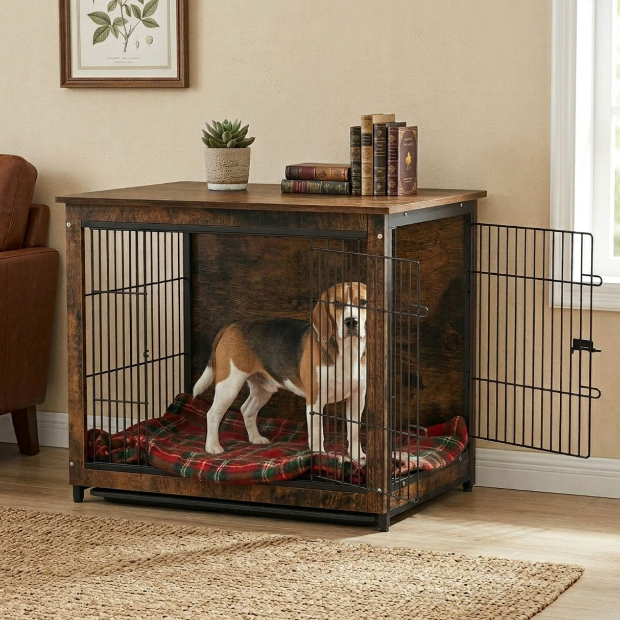 Möbel-Hundebox Grösse L Hundekäfig Haustierkäfig Beistelltisch