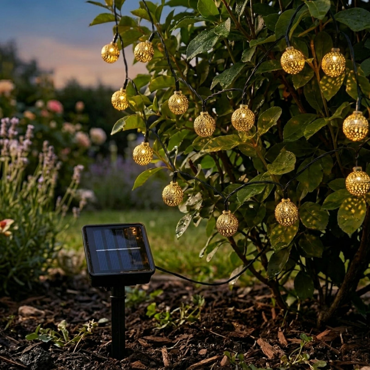 Marokkanische LED Solar-Gartenbeleuchtung 4.8m Outdoor-Dekoleuchte