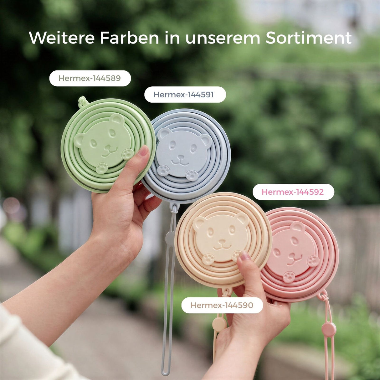 Faltbarer Silikonbecher mit Deckel Reisebecher Trinkbecher Faltbecher