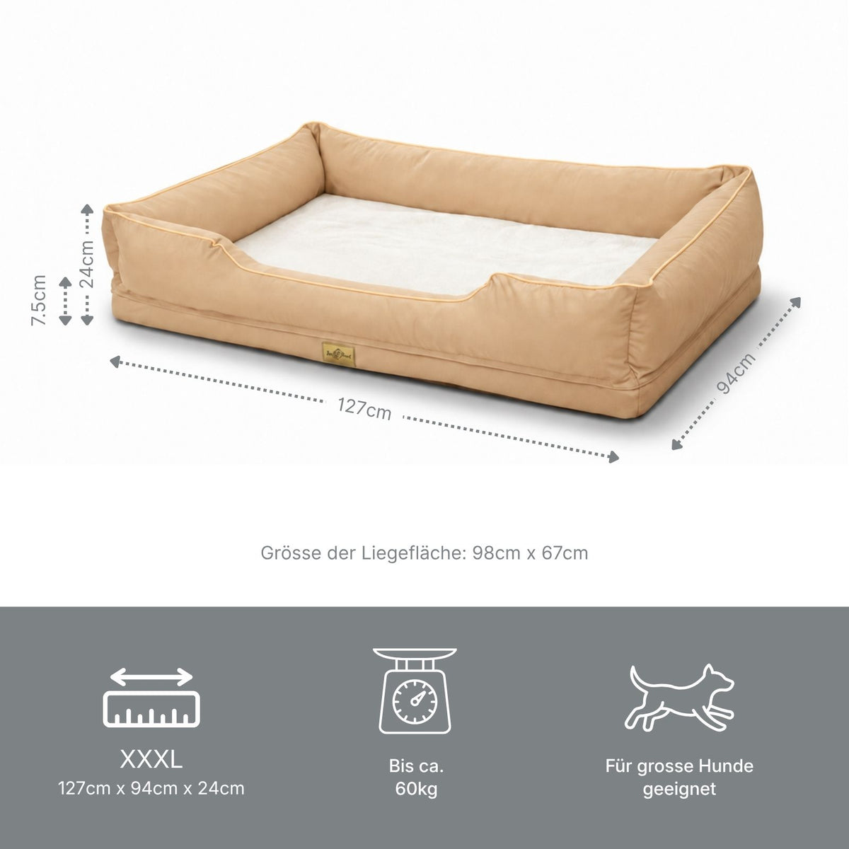 Haustierbett Grösse 3XL Hundebett Kuschelbett Liegeplatz Schlafplatz
