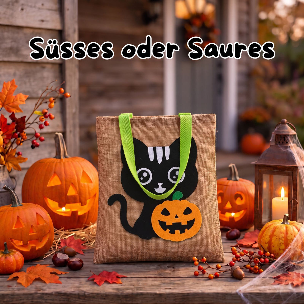 Halloween-Süssigkeitentasche Trick-or-Treat-Tasche Beutel Leinenbeutel