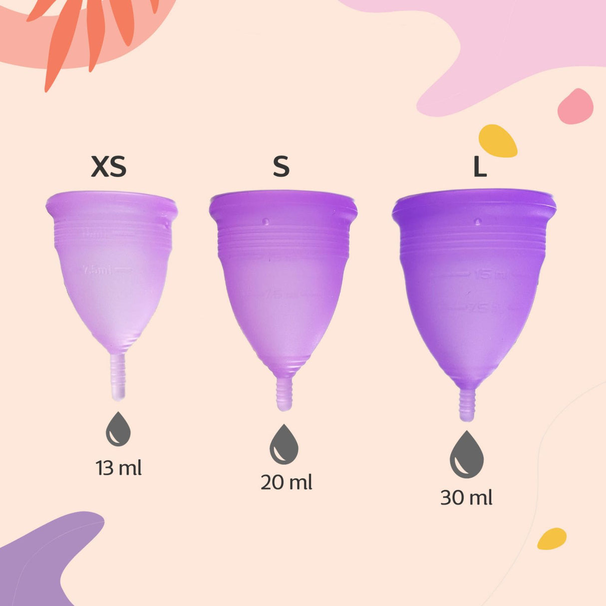 Menstruationstasse + Sterilisator Grösse XS Periodenbecher Menstasse