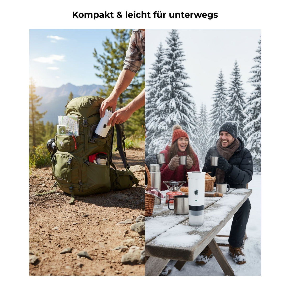 Kaffeemaschine tragbar Reisekaffeemaschine Kaffeeautomat Espressokocher