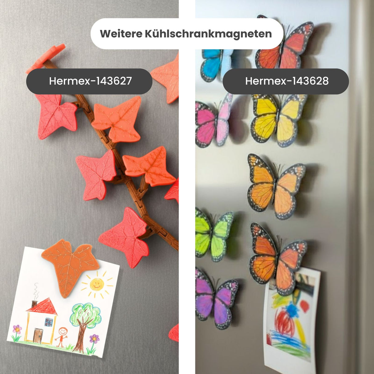 23-tlg. 3D Efeu-Kühlschrankmagnet-Set Magnet Efeuranken-Deko