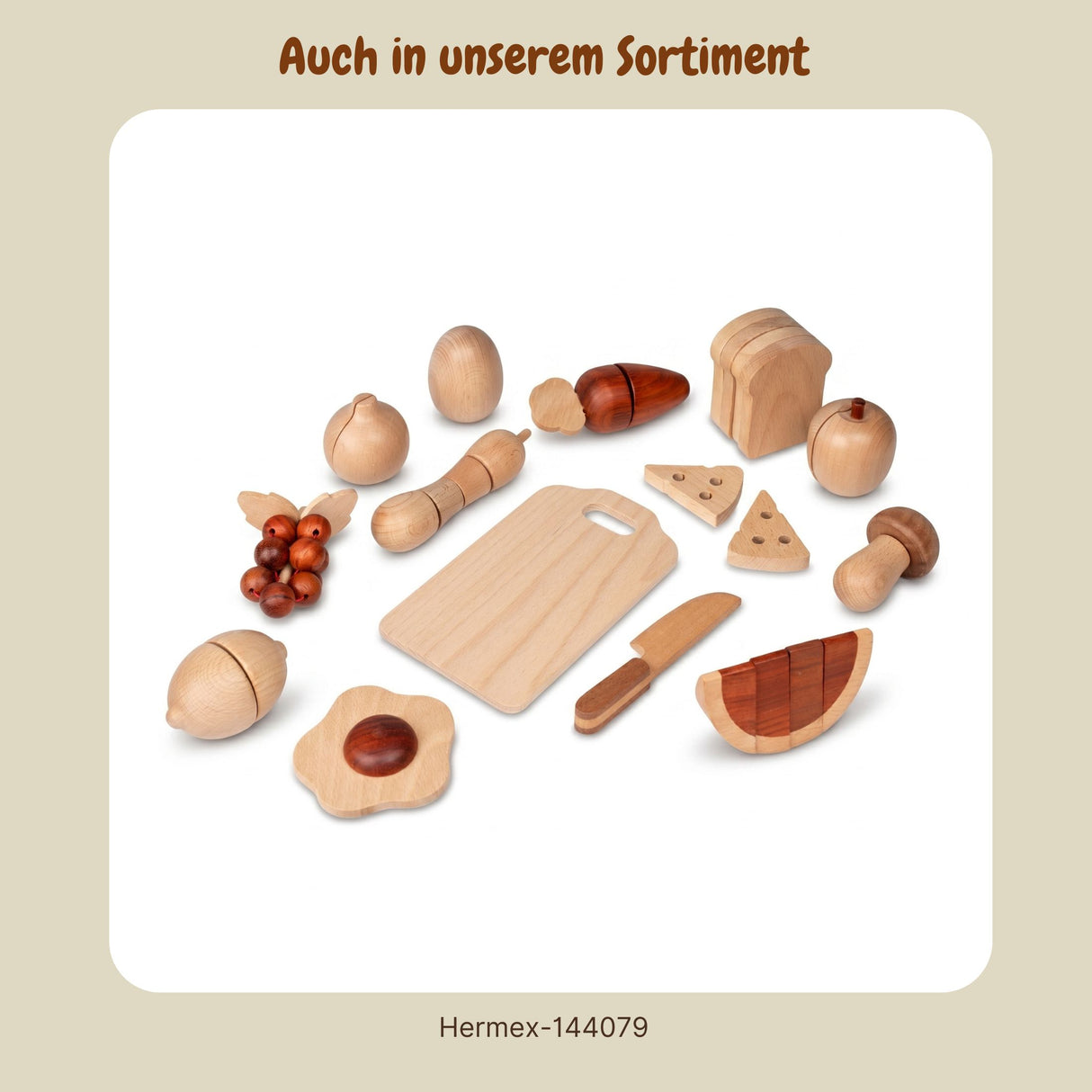 15-tlg. Holz-Küchenzubehör-Set Kinder-Kochgeschirr Kinder-Küchenset