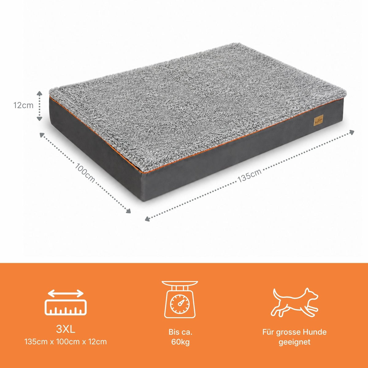 Hundebett Grösse 3XL Haustierbett Hundematratze Plüschbett Schlafplatz