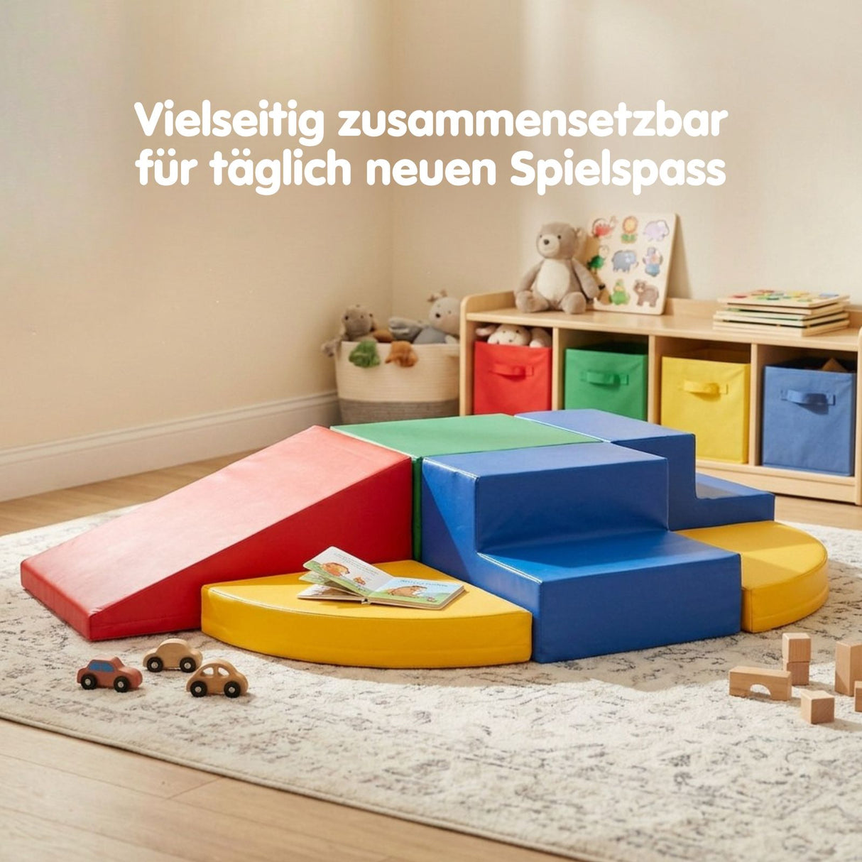 6-tlg. Softbausteinset Eckkletterer für Kinder Softplay-Bausteine