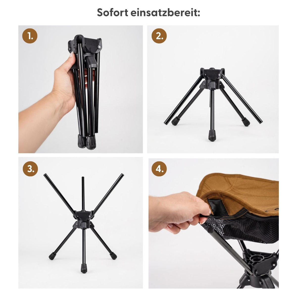 Campinghocker Outdoor-Sitzhocker Klapphocker Angelhocker Falthocker