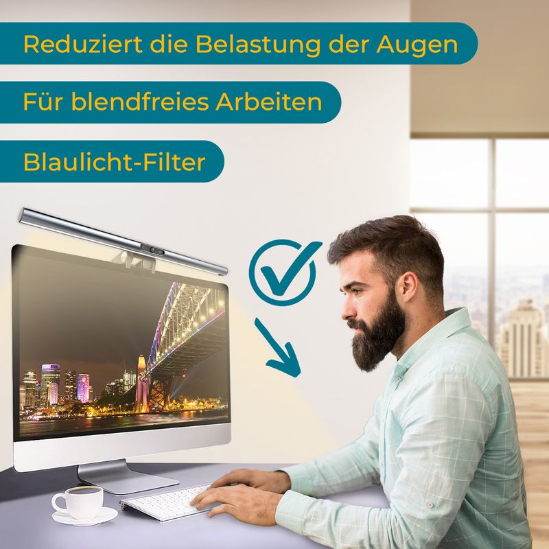 Monitorbeleuchtung Screenbar Bildschirmbeleuchtung Monitorlicht LED