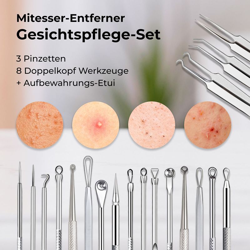Mitesserentferner Gesichtspflege-Set Akne-Set Pflege-Set Beauty-Set