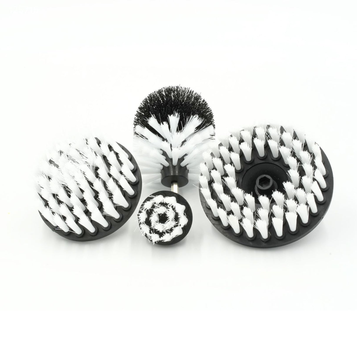 4-tlg. Nylonbürsten-Set Bürstenaufsatz für Akkuschrauber/Bohrmaschine