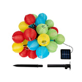 6.5m Solar Lampion-Lichterkette LED-Lichterkette Leucht-Girlande bunt