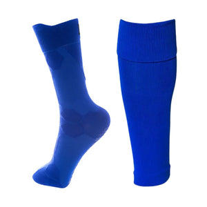 Fussballstulpen und Socken Grösse 36-41 Blau Set Tubxx und GripSoxx