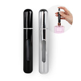 2er-Set Mini-Parfümzerstäuber 8ml Parfum Vaporisateur Silbrig Schwarz