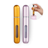 2er-Set Mini-Parfümzerstäuber 8ml Parfum Vaporisateur Matt-Goldig Pink