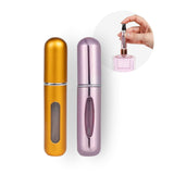 2er-Set Mini-Parfümzerstäuber 5ml Parfum Vaporisateur Pink Matt-Goldig