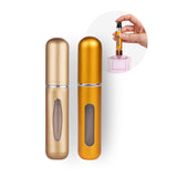 2er-Set Mini-Parfümzerstäuber 5ml Parfum Vaporisateur Goldig Matt-Goldig