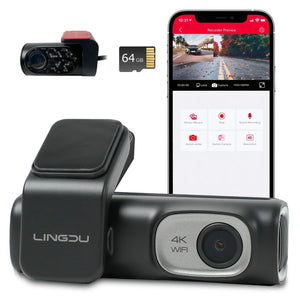 4K WiFi Dual-Dashcam Autofront-Kamera Onboard-Kamera Auto-Überwachung