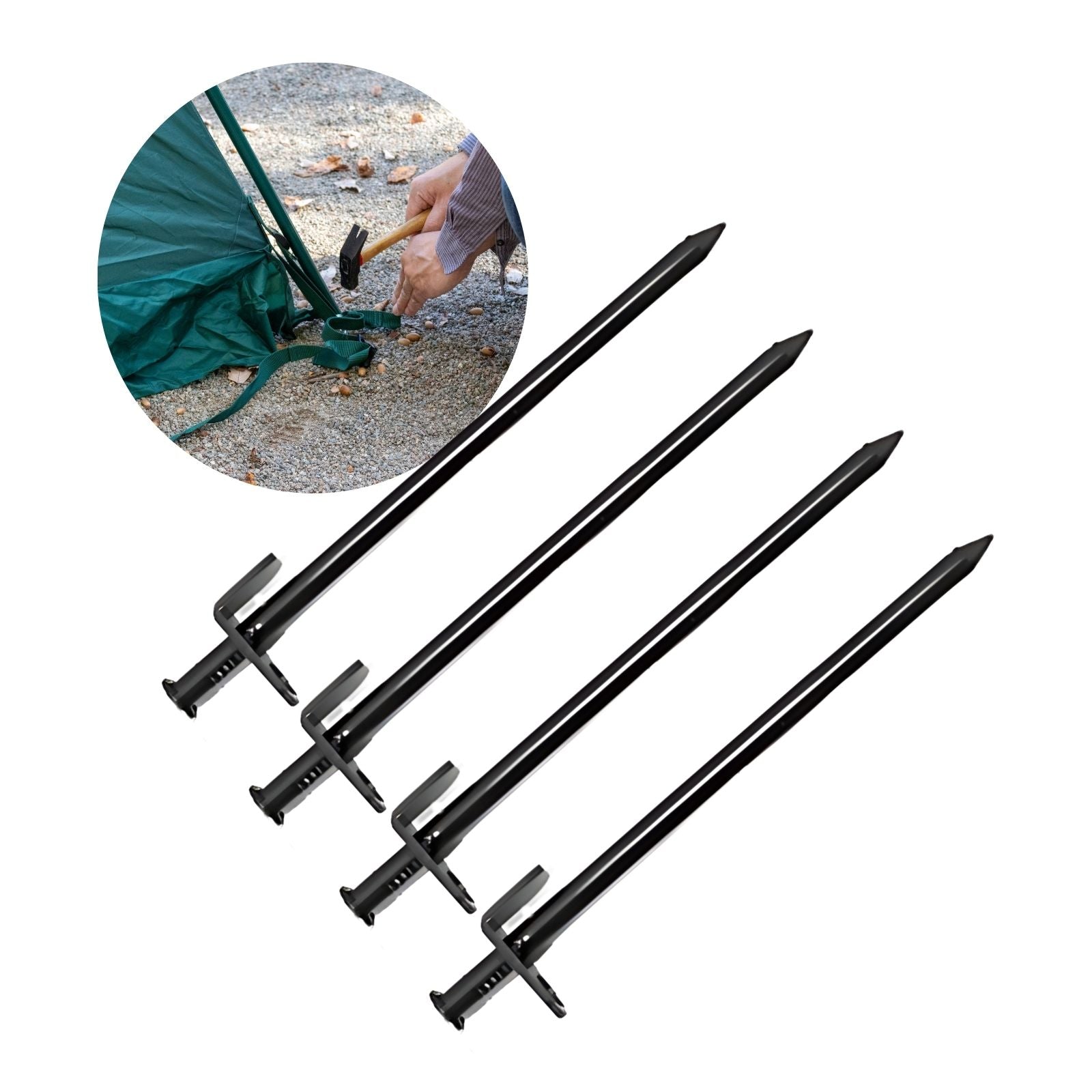 Zeltheringe Stahl Heringe 20cm Zeltnagel Camping Bodennagel 4er Set –