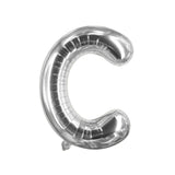 Buchstabenballon C Silbrig Geburtstagsparty Ballon Folienballon 80cm