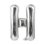 Buchstabenballon H Silbrig Geburtstagsparty Ballon Folienballon 80cm