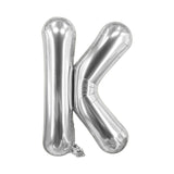 Buchstabenballon K Silbrig Geburtstagsparty Ballon Folienballon 80cm