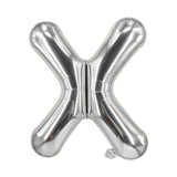 Buchstabenballon X Silbrig Geburtstagsparty Ballon Folienballon 80cm