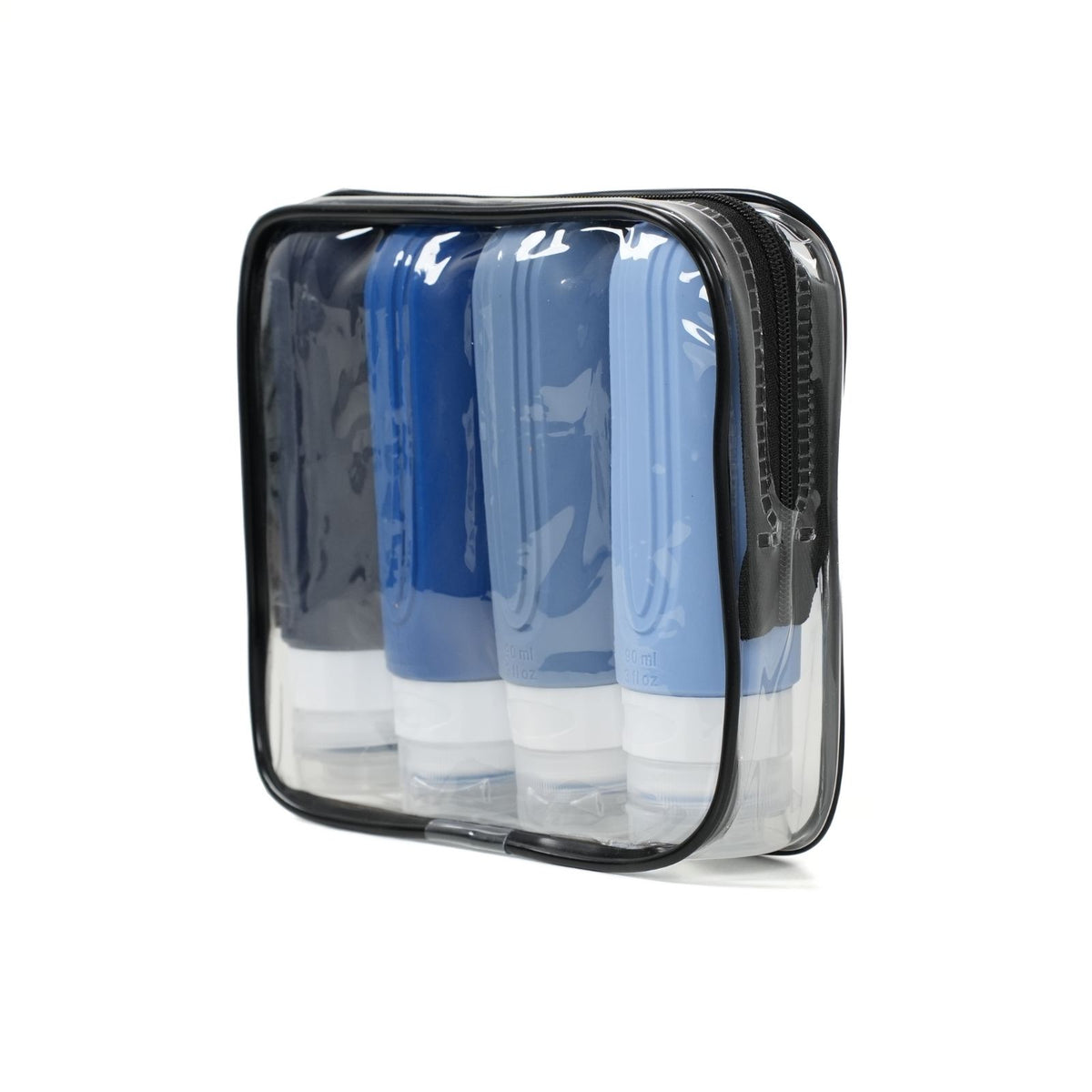 4er Set Shampoo-Behälter Squeeze-Flasche Reiseflaschen Silikonbehälter –