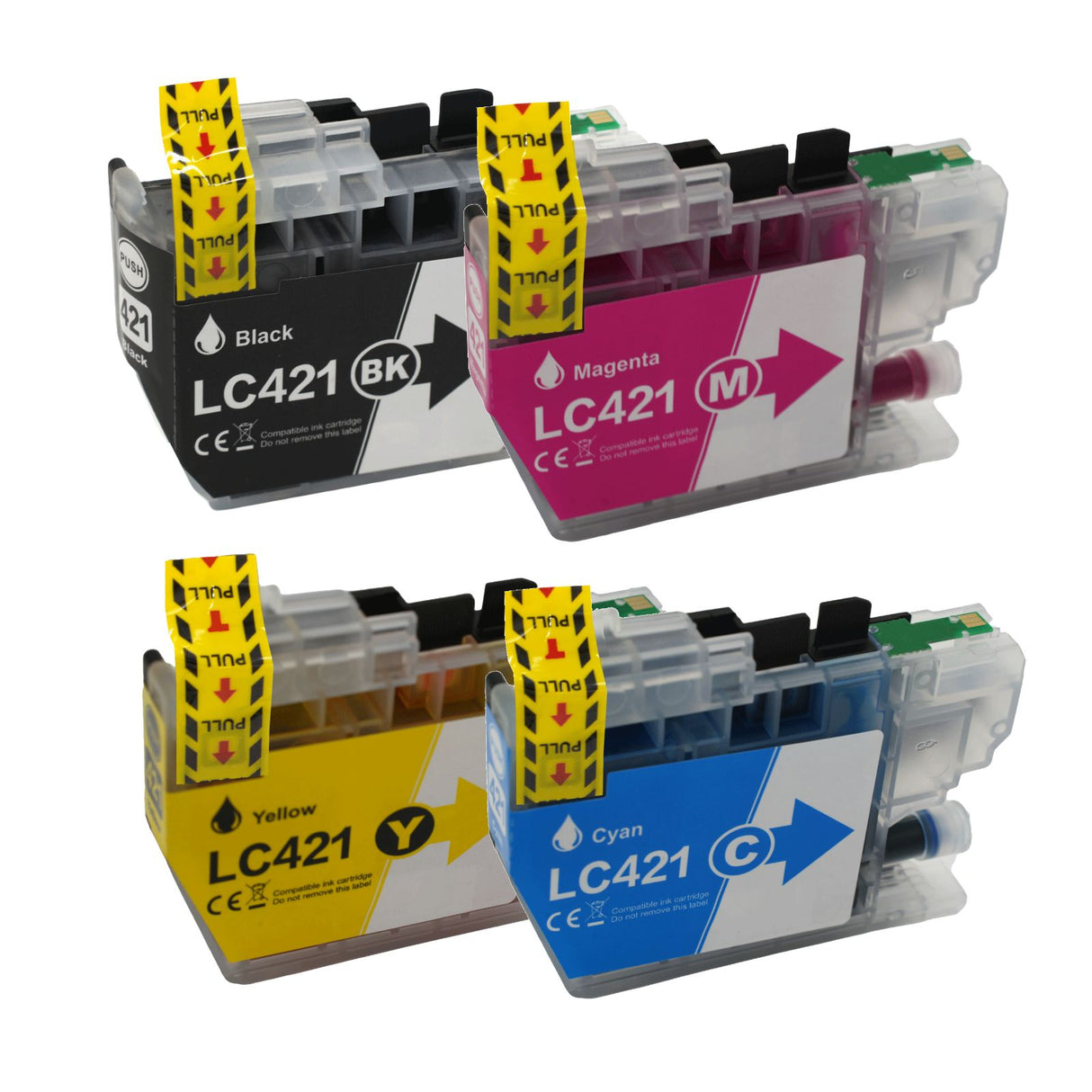 Alternative Tintenpatrone zu Brother LC-421 - Black Cyan Yellow Magenta - 4er Set