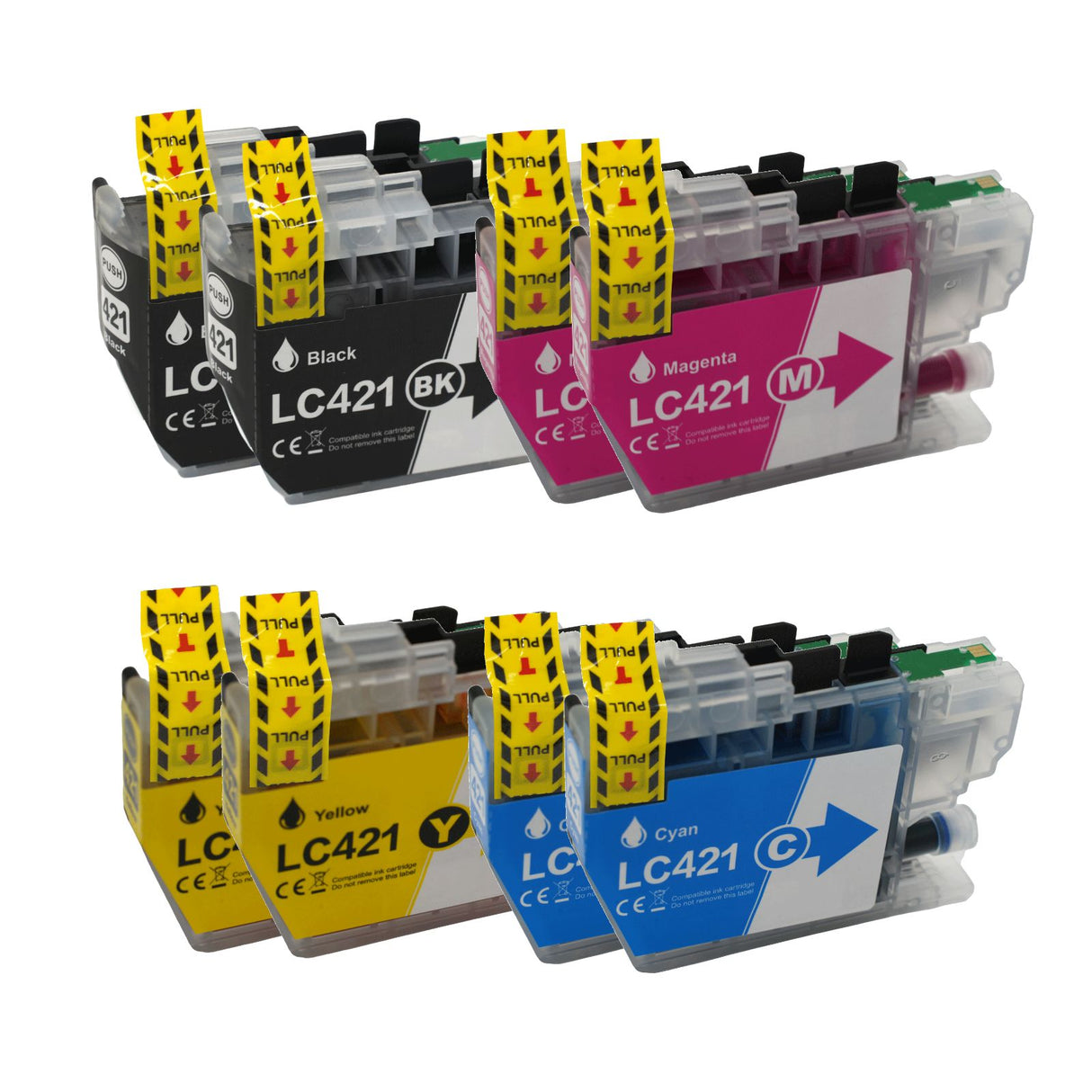Kompatible Tintenpatrone für Brother MFC-J1010DW - Black Cyan Yellow Magenta - 8er Set