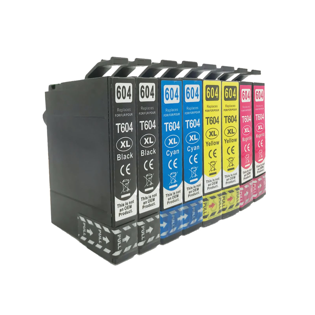 Alternative Tintenpatrone zu Epson 604 XL - Black Cyan Yellow Magenta - 8er Set