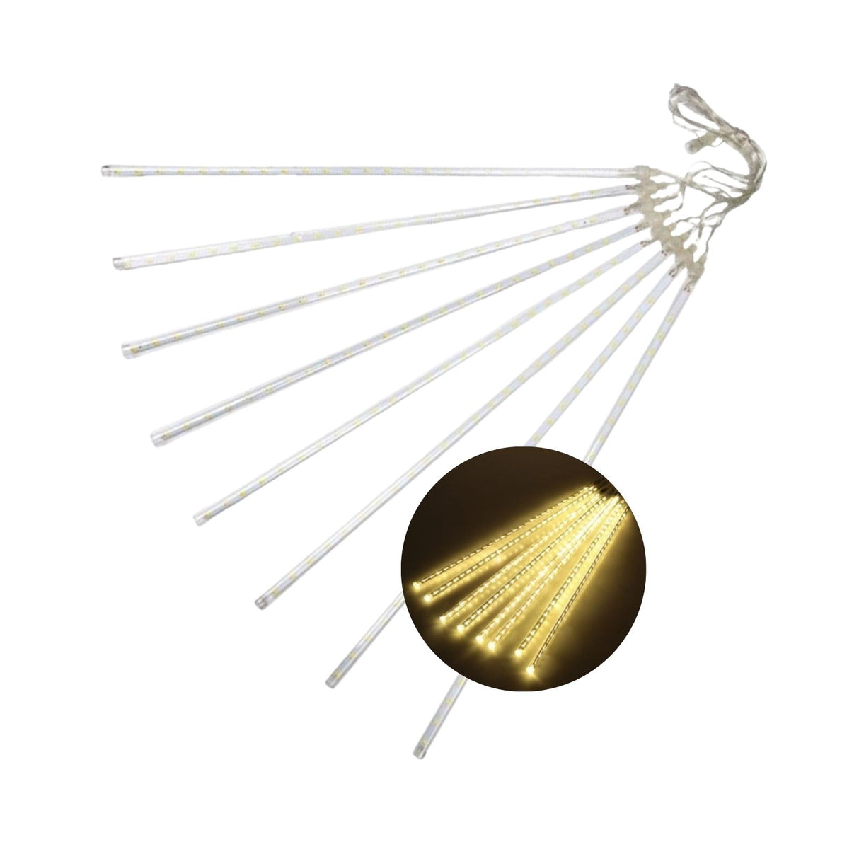 Meteor-Lichter 2.8m LED Weihnachtslichter Eiszapfen Girlande Wassertropfen