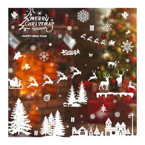 Weihnachtssticker Weihnachtsaufkleber Fenster mit festlichen Motiven klebbar