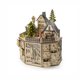 Holz-Adventskalender 24 Schubladen mit LED Weihnachtskalender