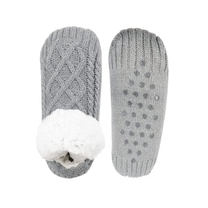 Fuzzy-Socken Gr. 43-46 Kuschelsocken Pantoffeln Wintersocken Hausschuhe