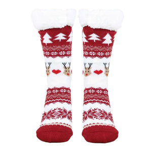 Weihnachtssocken Gr. 36-41 Kuschelsocken Wintersocken Fuzzy-Socken