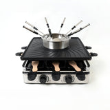 Raclette-Grill mit Fonduetopf Raclette-Set Fondue Chinoise Tischgrill